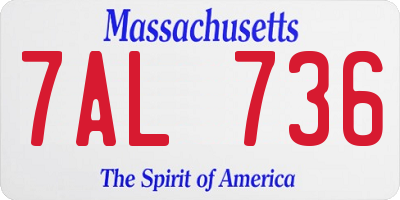 MA license plate 7AL736