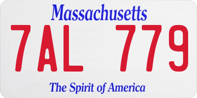 MA license plate 7AL779