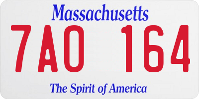 MA license plate 7AO164