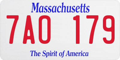 MA license plate 7AO179