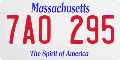 MA license plate 7AO295