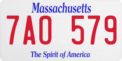 MA license plate 7AO579