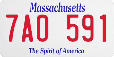 MA license plate 7AO591