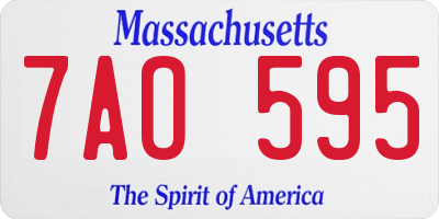 MA license plate 7AO595