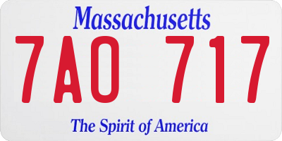 MA license plate 7AO717