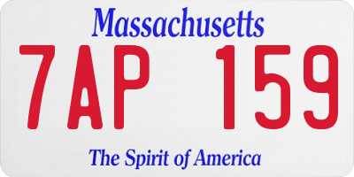 MA license plate 7AP159