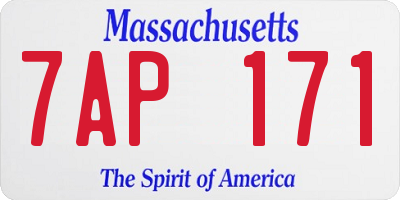 MA license plate 7AP171