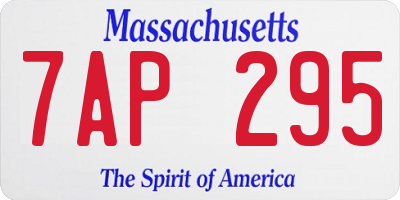 MA license plate 7AP295