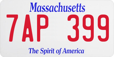 MA license plate 7AP399