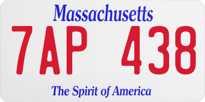 MA license plate 7AP438