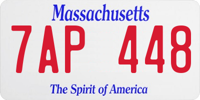 MA license plate 7AP448