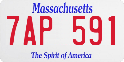 MA license plate 7AP591