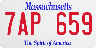 MA license plate 7AP659