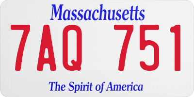 MA license plate 7AQ751