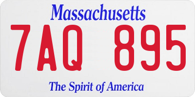 MA license plate 7AQ895