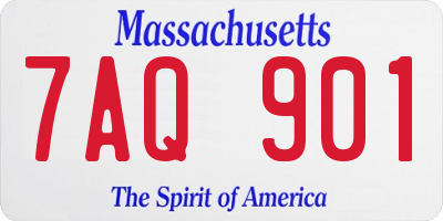 MA license plate 7AQ901