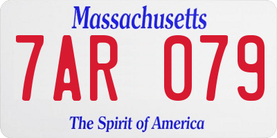 MA license plate 7AR079