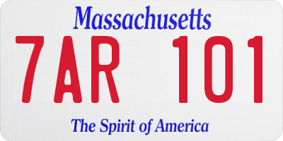 MA license plate 7AR101