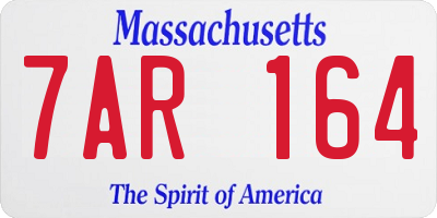 MA license plate 7AR164