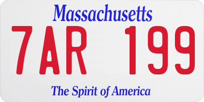 MA license plate 7AR199