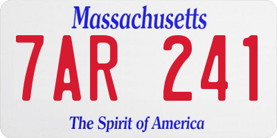 MA license plate 7AR241