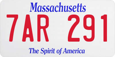 MA license plate 7AR291