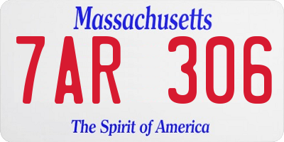 MA license plate 7AR306
