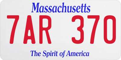 MA license plate 7AR370