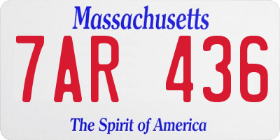 MA license plate 7AR436