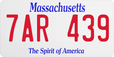 MA license plate 7AR439