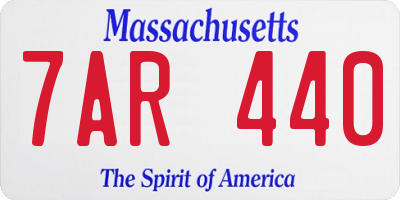 MA license plate 7AR440