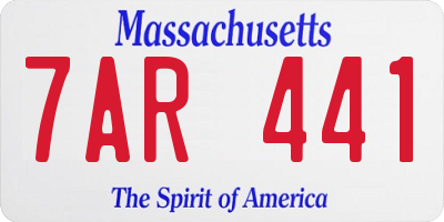 MA license plate 7AR441