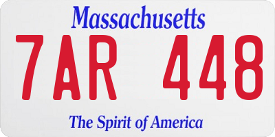 MA license plate 7AR448