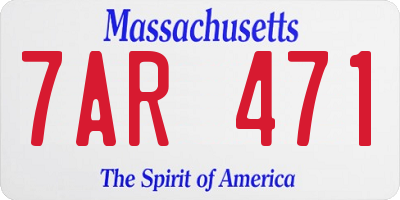 MA license plate 7AR471