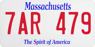 MA license plate 7AR479
