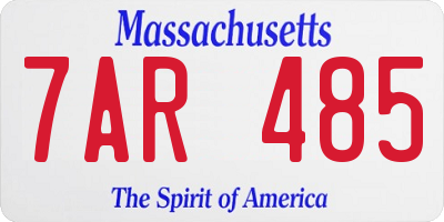 MA license plate 7AR485
