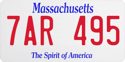 MA license plate 7AR495