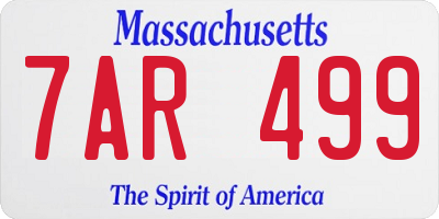 MA license plate 7AR499