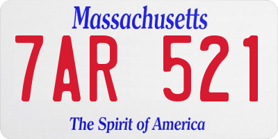 MA license plate 7AR521