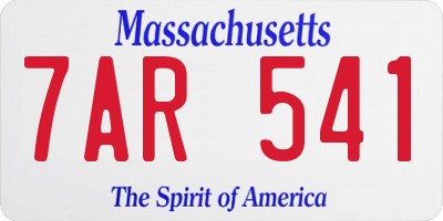 MA license plate 7AR541