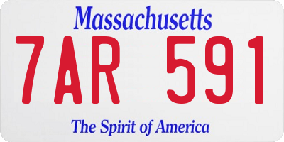 MA license plate 7AR591
