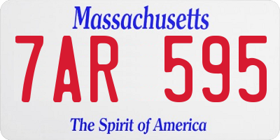 MA license plate 7AR595