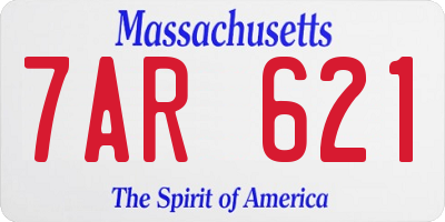 MA license plate 7AR621