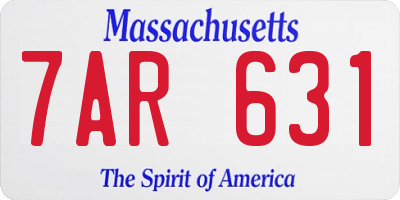 MA license plate 7AR631