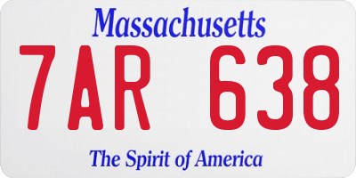 MA license plate 7AR638