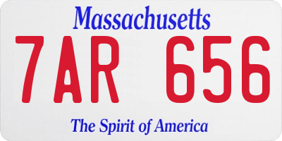 MA license plate 7AR656