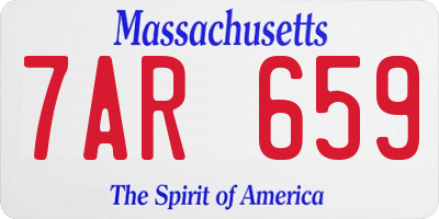 MA license plate 7AR659