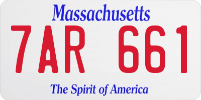 MA license plate 7AR661
