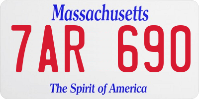 MA license plate 7AR690