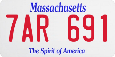 MA license plate 7AR691